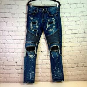 DOPE Distressed Moto Jeans S0362